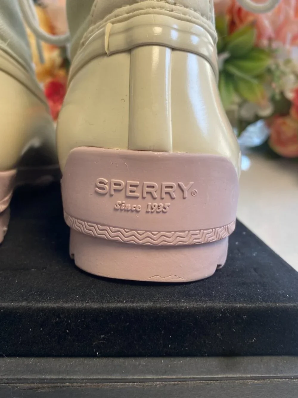 Sperry Port Boot Girls 3M Cream Pink Duck Boots